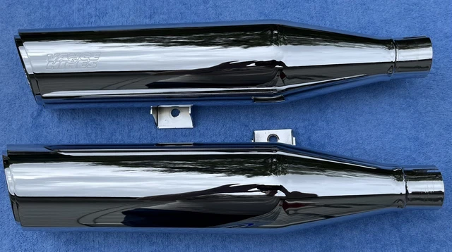 Vance & Hines Twin Slash Chrome Slip-On Mufflers (18621) For Indian Scout