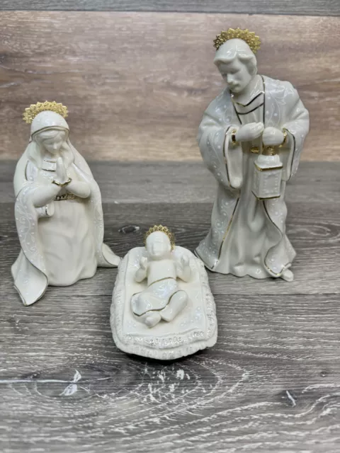 Lenox Innocence Nativity the Holy Family Set of 3 Porcelain~ No Box