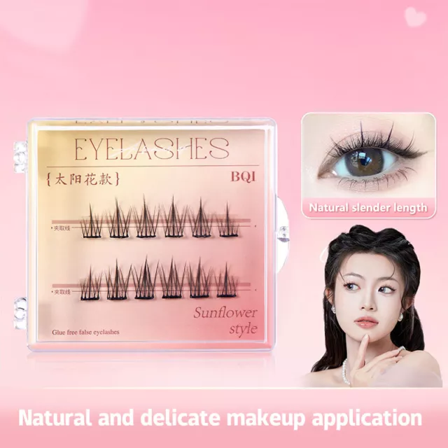 Beauty Self-Adhesive Long Extension Eyelashes Cosmetics Lashes Glue-Free Fal BII