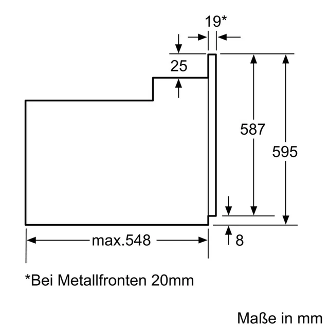 Siemens HE010FBL0 Four Encastré Einbauofen 3D-Heißluft Braun 66L 6
