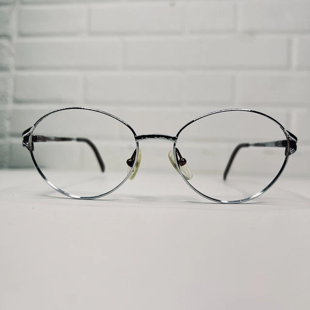 Christian Dior Eyeglasses Frames Silver Womens round 21131