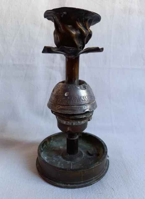 Encrier Tête D'Obus WW1 - Travail De Tranchée Poilu - Collection