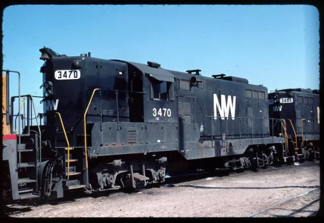 Original Rail Slide - NW Norfolk & Western 3470 Chicago IL 6-1976