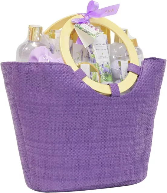 SPA DELUXE 10 Piezas Mujer Regalo Baño y Ducha Lavanda y Menta Set de Hogar Spa 3