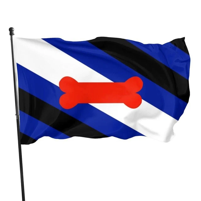 Drapeau LGBTQ+ Puppy Pride 3x5 Pieds – Jeu De Rôle Cuir Arc-en-ciel – Neuf