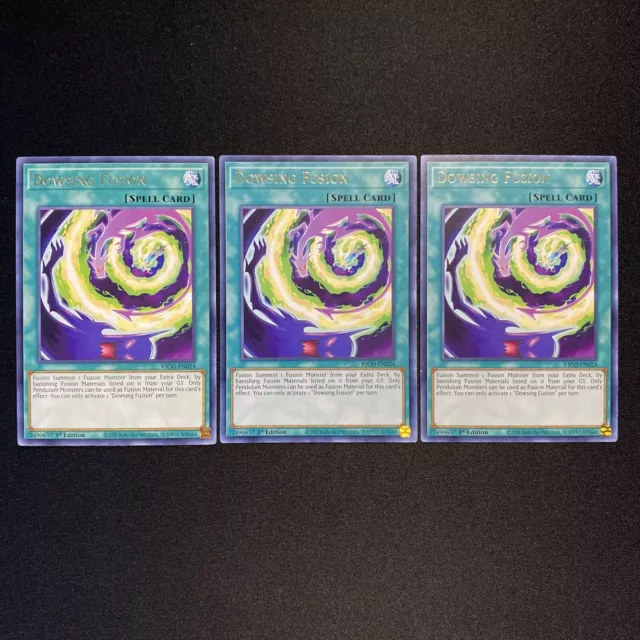 3x Yugioh! Dowsing Fusion KICO-EN024 Rare 1st Ed Kings Court
