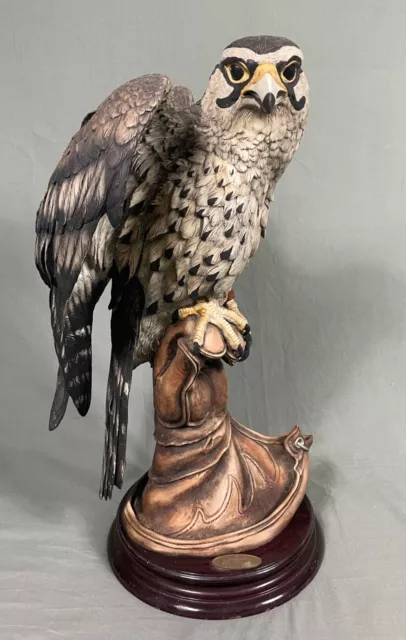 Large Ltd Edition Signed Giuseppe Armani Falcon Figurine The Hunter 400 / 1500