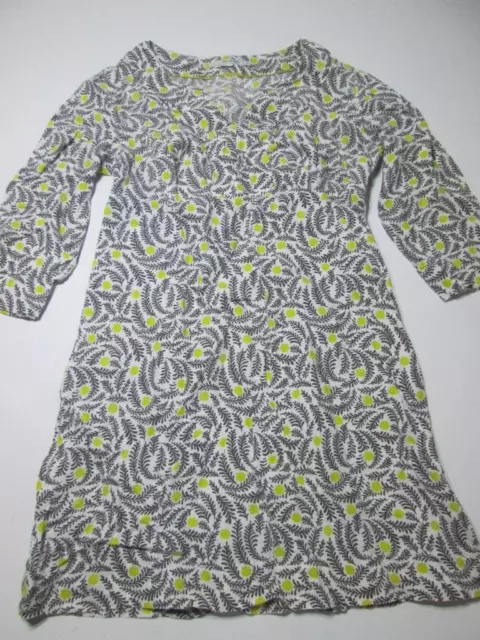 Boden Womens Size 6P Shift Dress Gray Multi V-Neck 3/4 Sleeve Stretch Casual