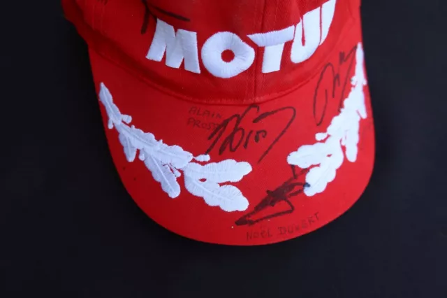 Casquette signée Alain Prost Yvan Muller Lagorce Autographe Motul SIGNED HAT CAP