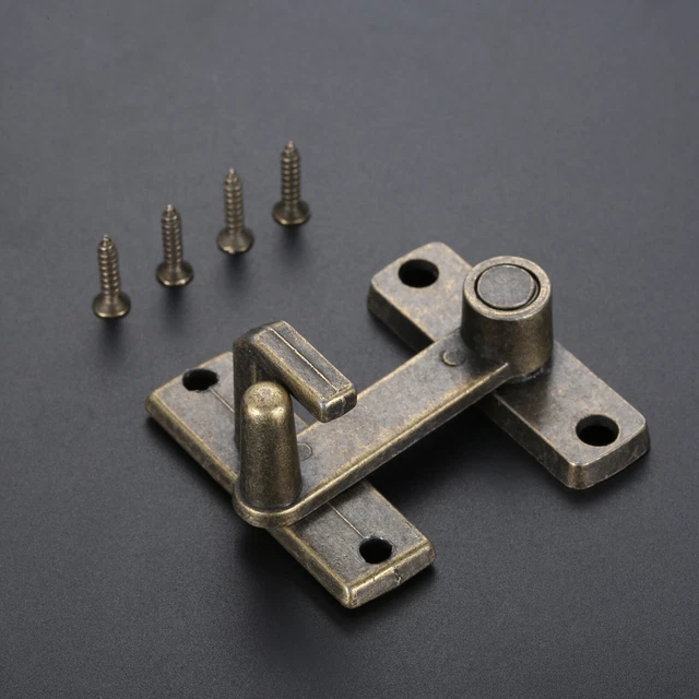 VINTAGE BRONZE SLIDING Door Latch Locks Safety Gate Bolt Lock Shed Barn