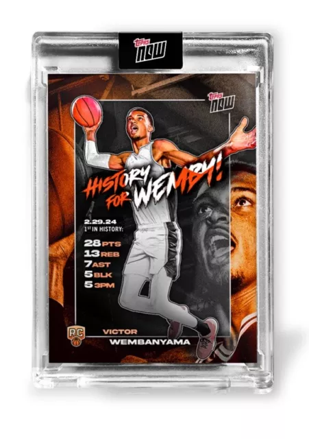 🇫🇷Victor Wembanyama - 2023-24 TOPPS NOW Basketball Card VW-3 Presale 🔥