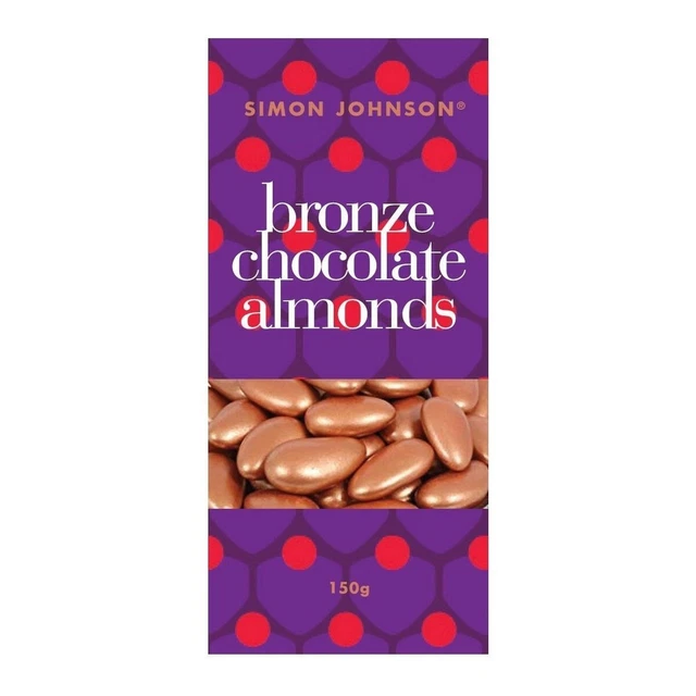 NEW Simon Johnson  Bronze Chocolate Almonds 150g