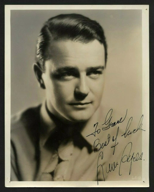 LEW AYRES Film & TV Actor Signed Autograph 8 x 10 Photo BAS not PSA - d. 1996