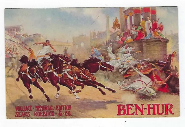 Early 1900's Adver. Postcard Ben-Hur Wallace-Memorial-Edition, Sears Robuck & Co