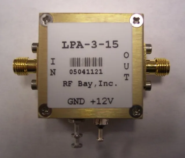 10-3000MHz 18dB Gain RF Amplifier, LPA-3-15, New, SMA