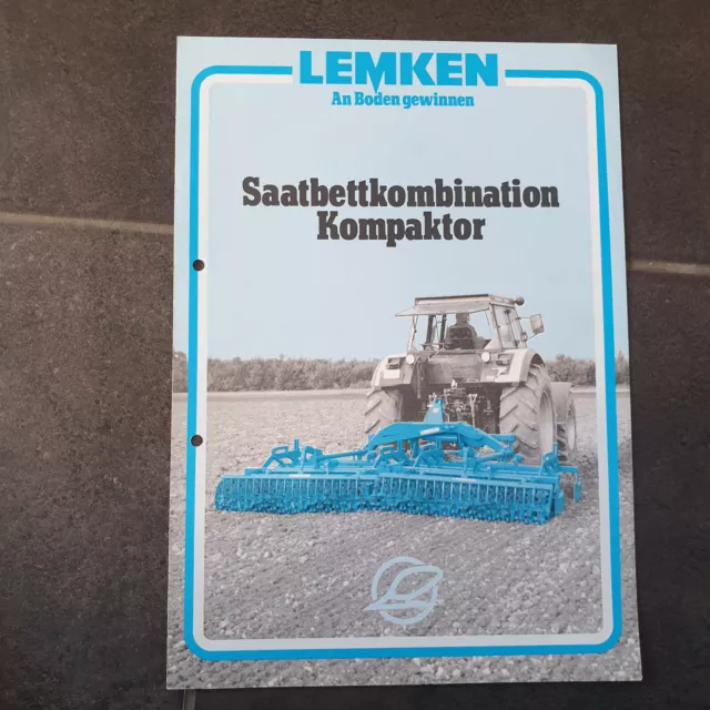 LEMKEN Saatbettkombination Kompaktor Traktor Schlepper Prospekt m