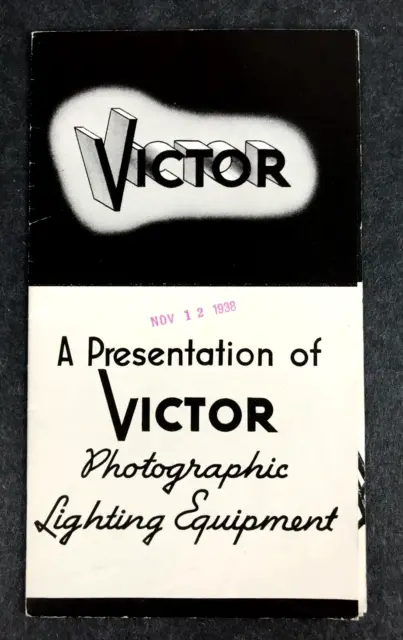 Victor Photographic Lighting Equipment Pamphlet 1938 Eastman Kodak Stores DC