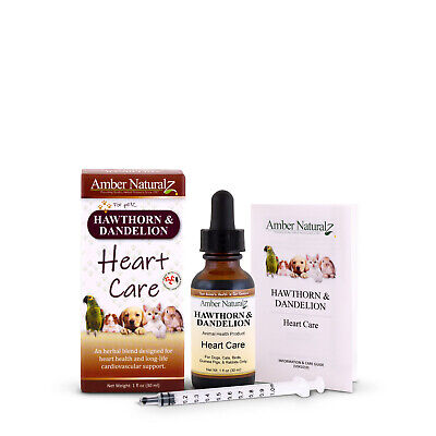 Amber Naturalz Hawthorn & Dandelion "Heart Care" - Organic Support 4 Pets 1 oz