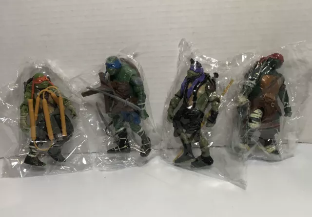 4 Pc TMNT Teenage Mutant Ninja Turtles Action Figures 4-5" Tall