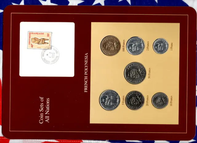 Coin Sets of All Nations French Polynesia 1984-1986 UNC 1,2,5,100 Francs 86