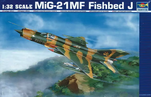 Trumpeter 9362218 MiG-21MF Fishbed J 1:32 Abfangjäger Flugzeug Modellbausatz