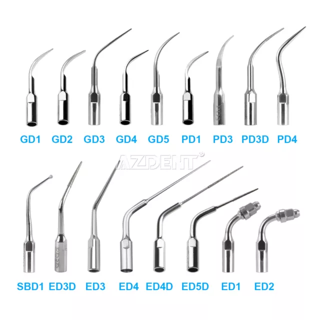 19 Type Dental Ultrasonic Scaler Scaling Endo Perio Tip Fit for NSK SATELEC DTE