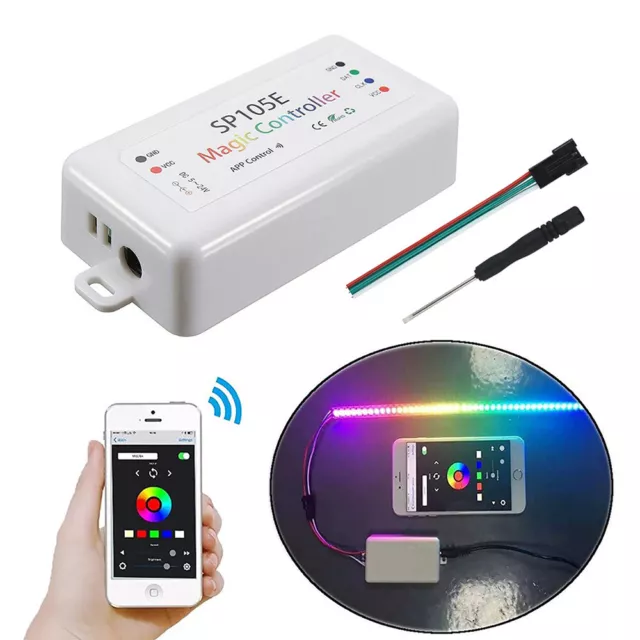 SP105E Bluetooth Magic Color Controller Fit For WS2812b WS2811 LED Strip Lights