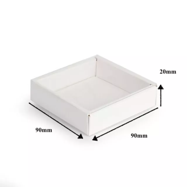 CAKE BOXES MONDO COOKIE BOXES CLEAR PET LID 90x90x20mm 10Pk GIFT BISCUIT BOXES