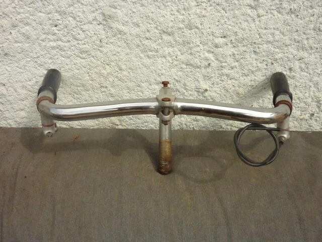 Guidon Potence Aluminium Vintage 1945-55 Pour Vélo Ancien (hors Peugeot)