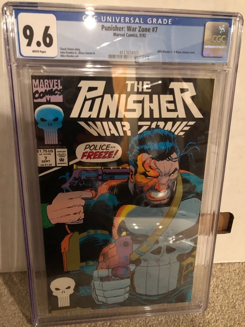 🔥🔑💎 Punisher War Zone 7 CGC 9.6 WP Iconic Cover! 1992🔑💎🔥