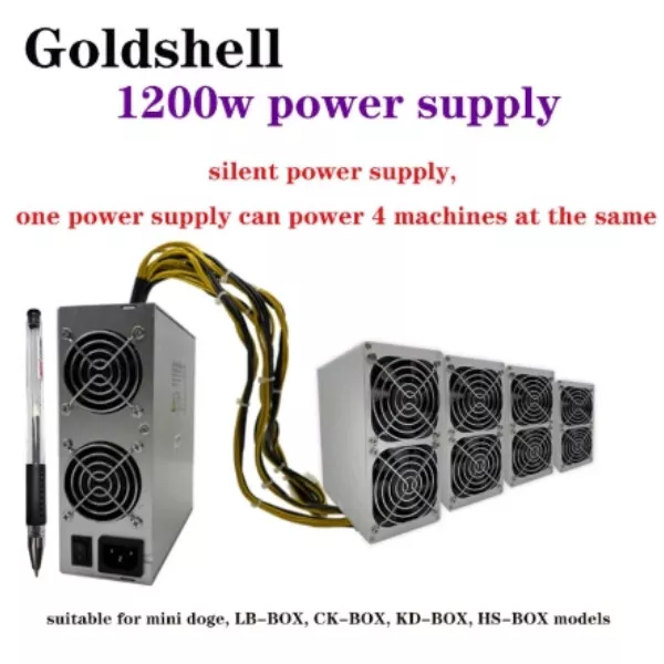 1200W Mute Netzteil für Goldshell Miner Mini-DOGE KD-BOX HS-BOX CK-BOX Neu