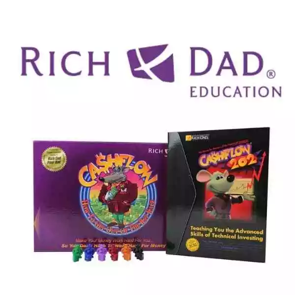 Cashflow 101 & 202 Rich Dad Poor Dad Robert Kiyosaki Board Game Stocks Rat Race