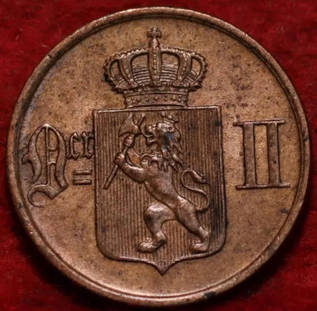 1902 Norway 1 Ore Foreign Coin