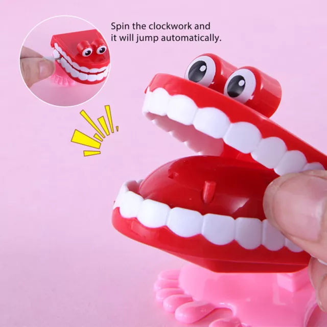 Wind Up Clockwork Toy Chattering Funny Cute Walking Teeth Toys