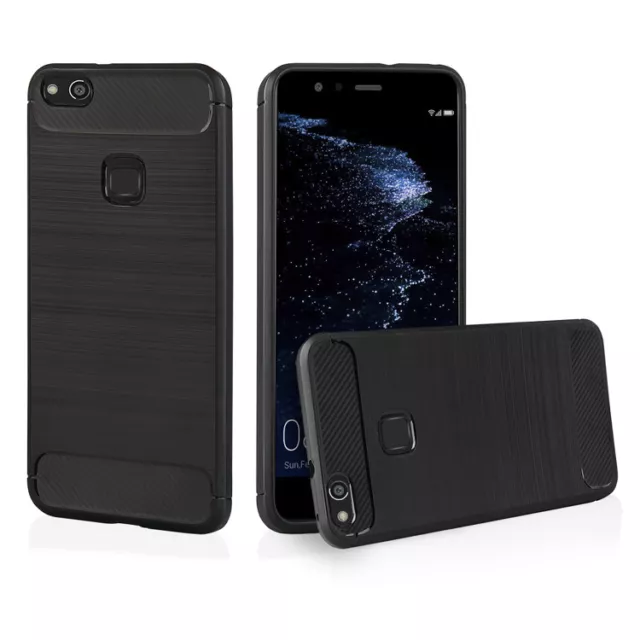 ^ CARBON LUX  Asus ZenFone Live ZB501KL Etui Schutzhülle TPU Hülle Cover SCHWARZ