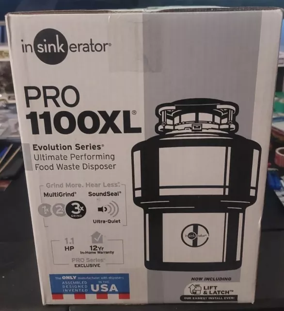 Insinkerator Evolution Pro 1100XL Garbage Disposal NON CORD 1.1 HP New