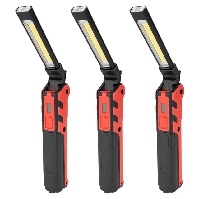 COB LED WORK Light Rechargeable Work Inspection Lamp Hand Torch Light ...