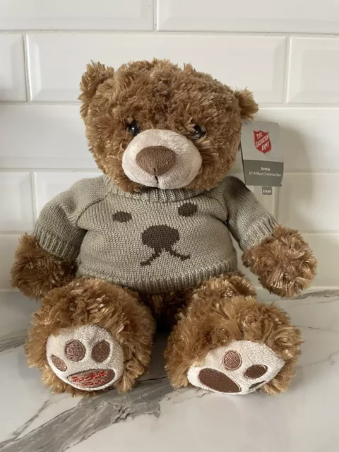 Myer Christmas Teddy Bear Archie 2014. Christmas Plush/Stuffed Toy With Tags.