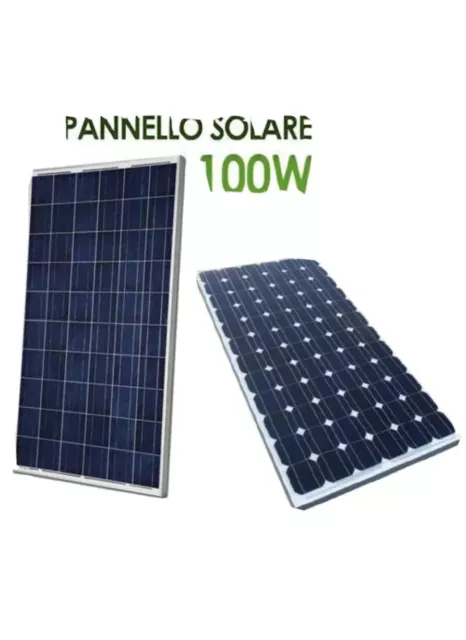 Pannello Fotovoltaico 100 Watt Solare Monocristallino 12V Baita Camper  Barca Tettoia – Pezzella Shop