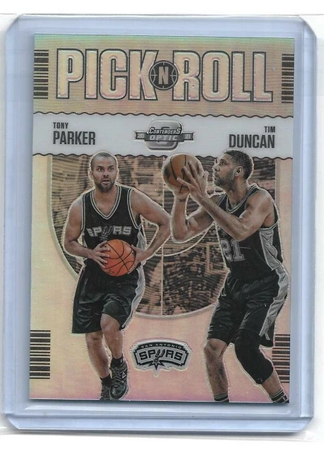 2020-21 Contenders Optic TONY PARKER TIM DUNCAN #3 Pick N Roll prizm Spurs