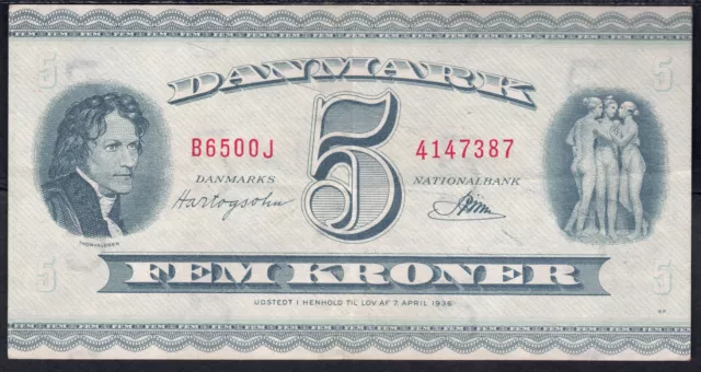 D#93 Dänemark Denmark P 42: 5 Kroner 1950: 1 Stück Sammler collector lot