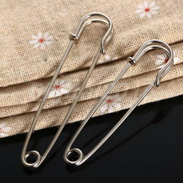 10pcs Large Metal Safety Pins Sewing Kilt Scarf Brooch Sewing Dressmaking Craft