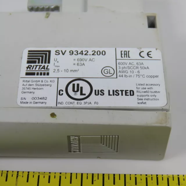 Rittal SV 9342.200 Connection Adapter 63A 690V 3-Pin 2.5-10mm Lot Of 2 2