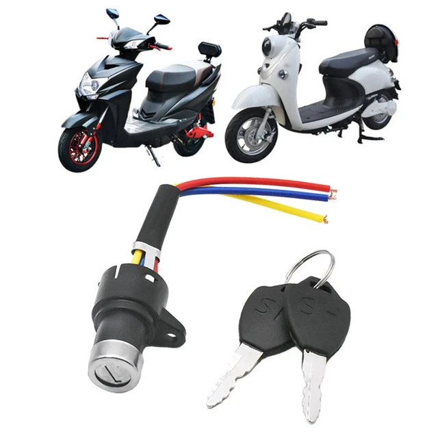 Interrupteur D'allumage Avec Clés Pour Trottinette MotoTec Chaos 60V - Neuf Sous Emballage