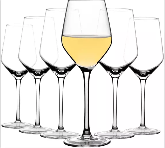 Crystal Clear Red or White Wine Glass Set 300ml Set of 6 Drinking Wine Glasses