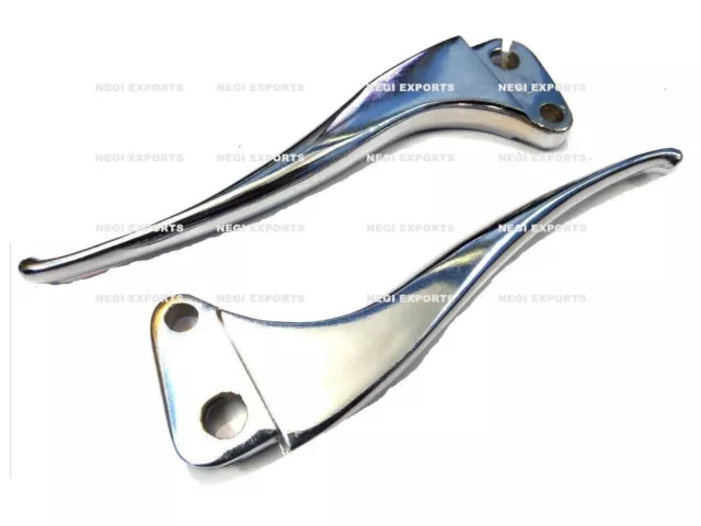 Vespa Chrome Clutch & Brake Lever Set Without End Balls VBB Super Sprint Rally