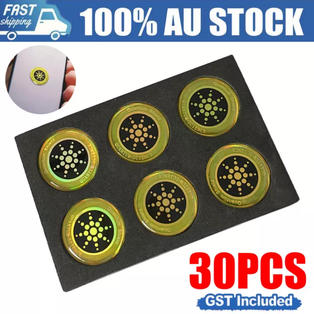 30PCS Anti Radiation Quantum Shield EMF Protection Neutraliser Chip Stickers Box