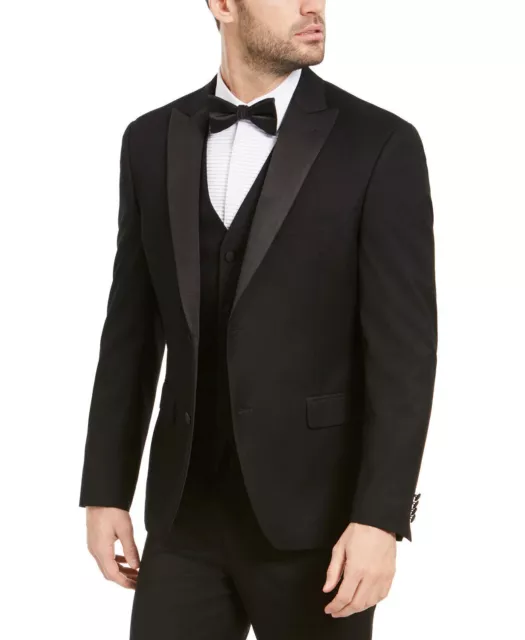 Alfani Men's Slim-Fit Tuxedo Suit Jacket Black 40L / Two Button