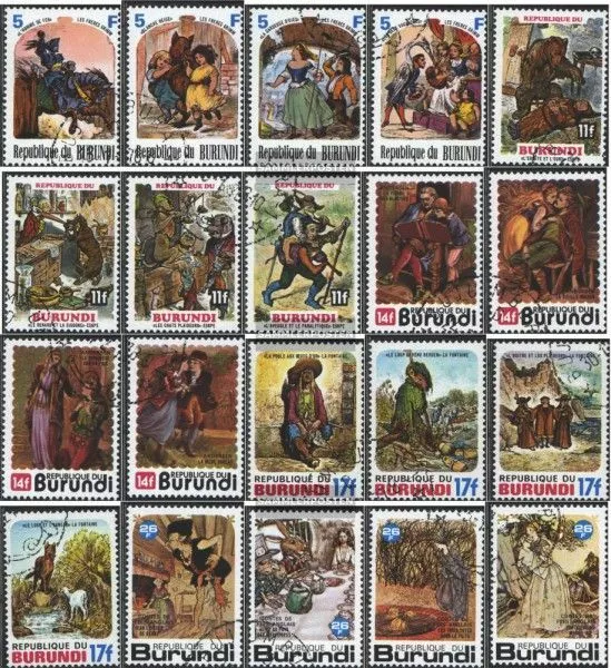 Burundi 1379A-1398A (kompl.Ausg.) gestempelt 1977 Märchen und Fabeln