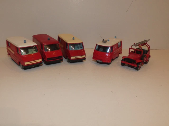 Lot De Miniatures Pompiers Solido - Échelle 1:43, Occasion